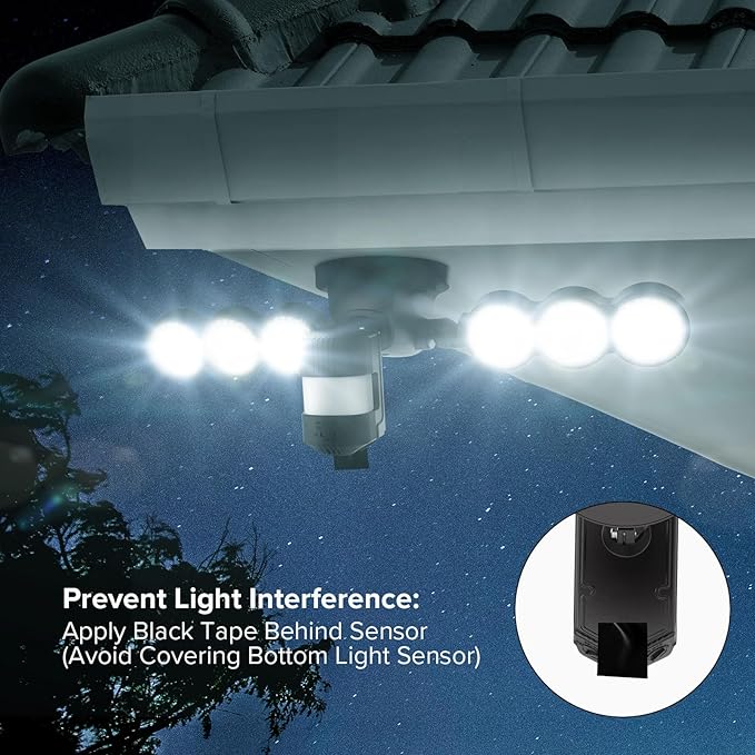 SANSI 55W 7000LM Motion Sensor Outdoor Security Lights, Super Bright 5000K Dusk - Image 8