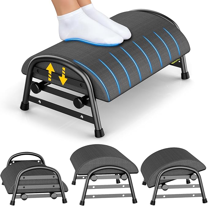 YEASHEIN Adjustable Foot Rest for Under Desk at Work, Ergonomic Under Desk by YEASHEIN
