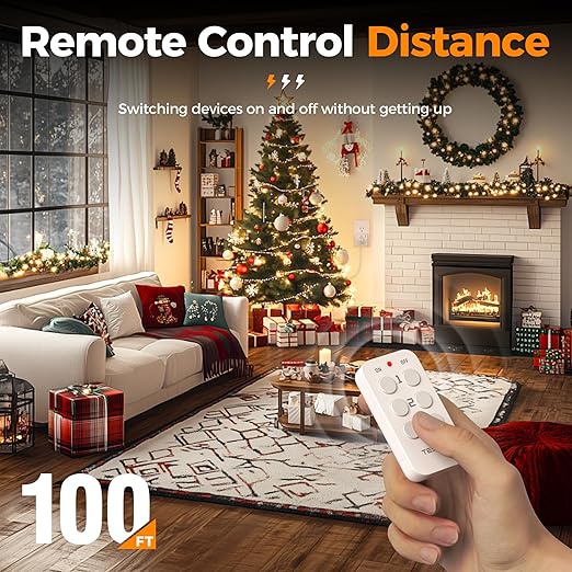 Remote Control Outlet Plug, TESSAN Wireless Light Switch Kit Indoor - Image 2