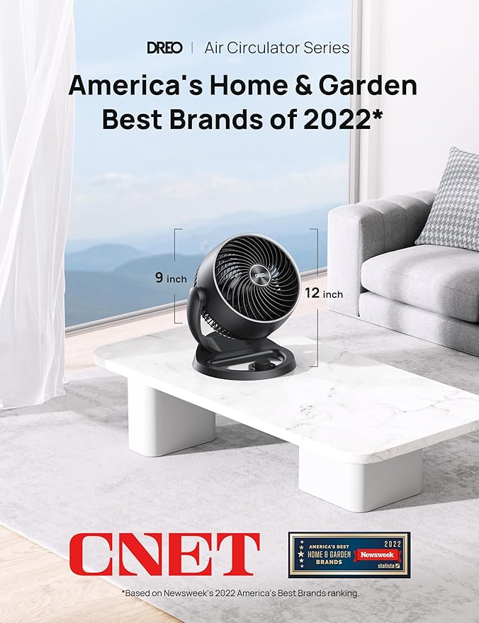 Dreo Desk Fan, 12-Inch Air Circulator Fan - Image 2