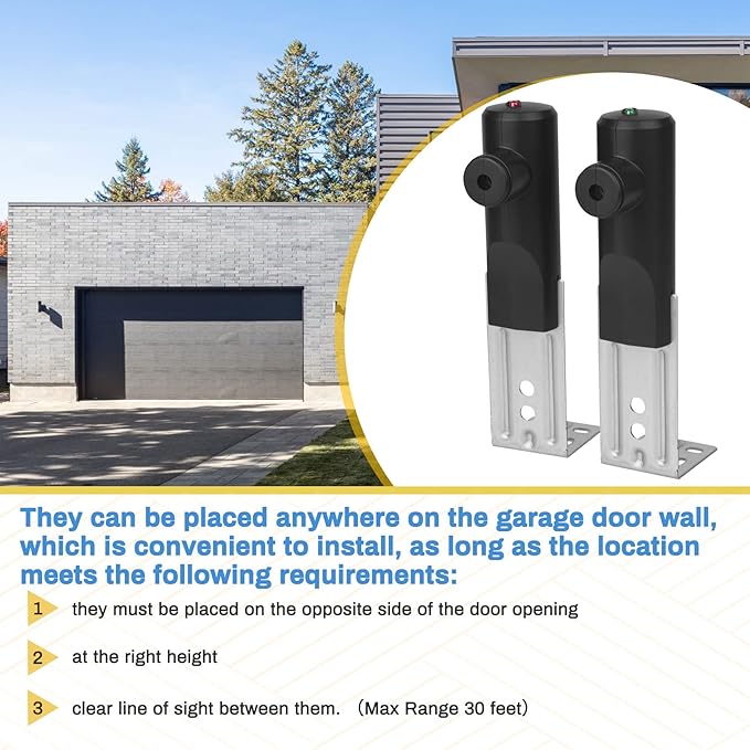 Garage Door Sensors for Genie/Overhead, Garage Door Sensor GSTB-R STB-BL - Image 4