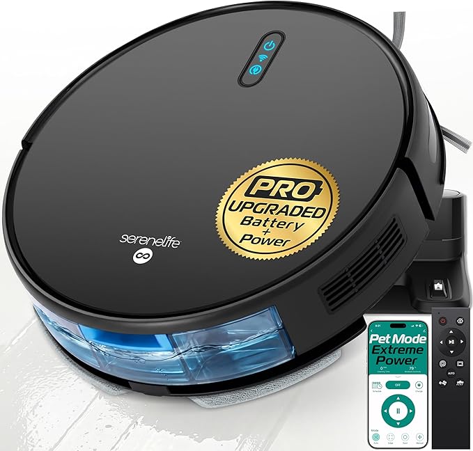 SereneLife Automatic Robot Vacuum Cleaner and Mop Combo, Pro Edition by SereneLife