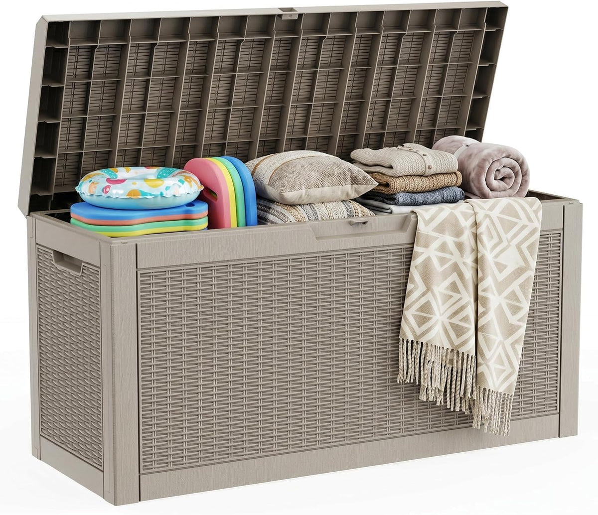 resin deck box outdoor storage box waterproof for, main product view