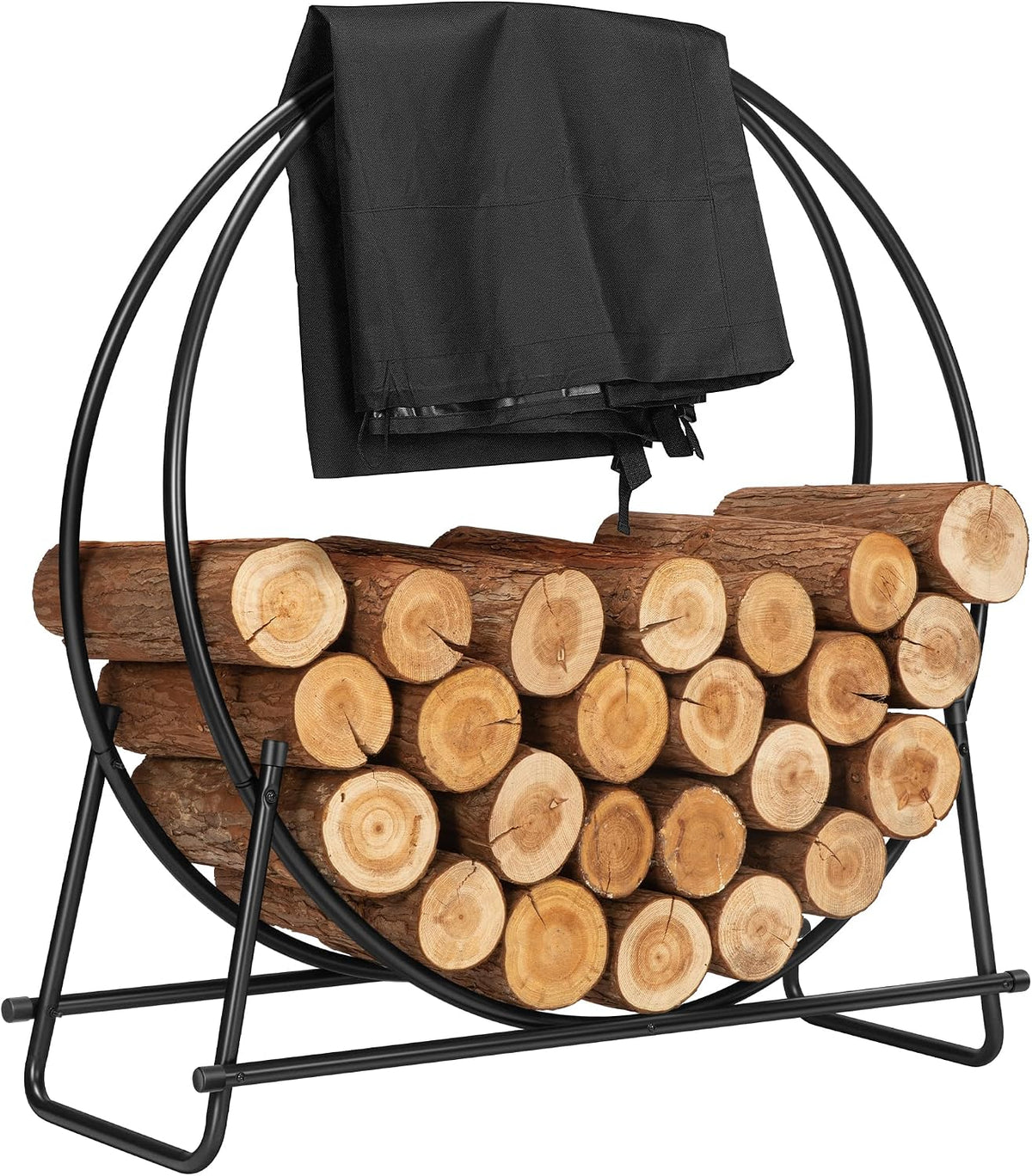 vivohome 40 inches firewood log rack hoop with, main product view