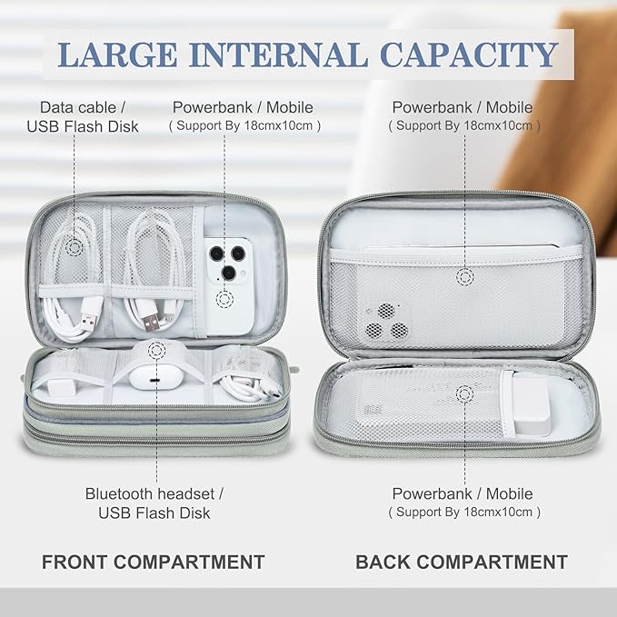 FYY Electronic Organizer, Travel Cable Organizer Bag Pouch Electronic - Image 3