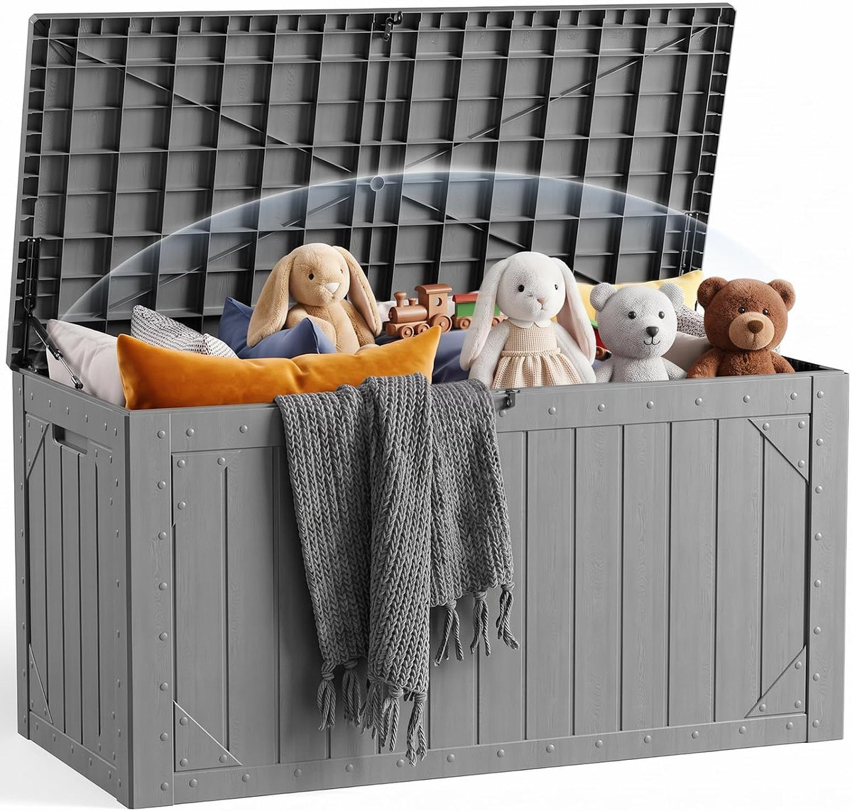 100 gallon outdoor storage box, waterproof large resin, main product view