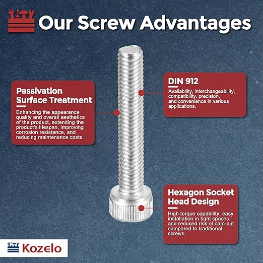 Kozelo 25pcs Socket Head Cap Screws - Image 3