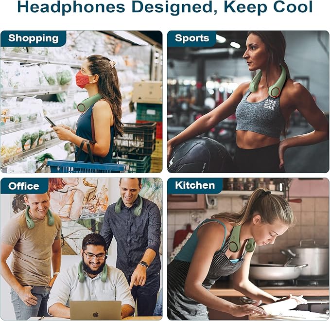 CIVPOWER Neck Fan: Portable Personal Neck Cooling Rechargeable Bladeless Fan - Image 7