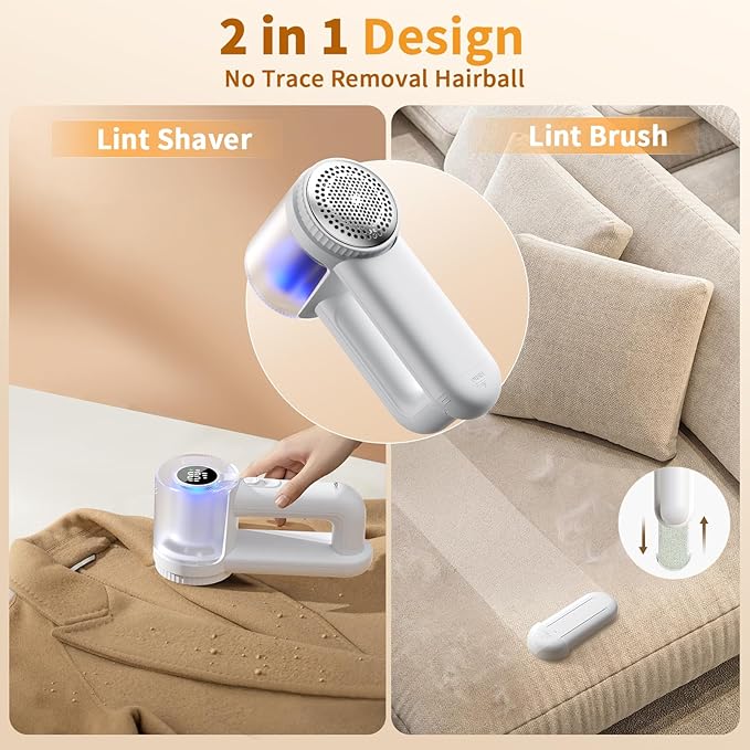 coldSky Fabric Shaver Rechargeable, 2-in-1 Electric Fabric Shaver & Lint Remover - Image 6