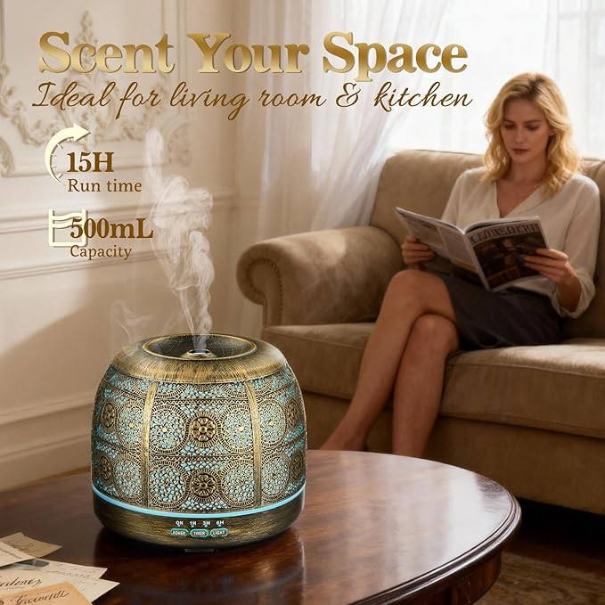 ARVIDSSON Essential Oil Diffuser, 500ml Aromatherapy Diffuser - Image 7