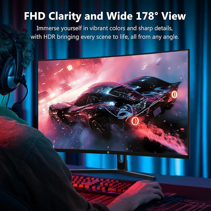 Z-Edge 32 inch Curved Gaming Monitor, FHD 1080P 240Hz Curved Monitor, 1500R - Image 5