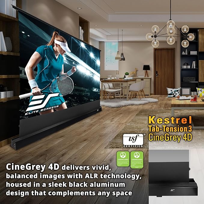Elite Screens Kestrel Tab-Tension 3 CineGrey 4D, 122 inch 16:9, Standard Throw - Image 4