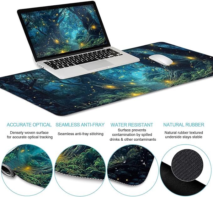 LIMKRIAN Ergonomic Mouse Pad Set Large Desk Matt - Image 3