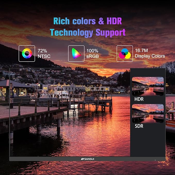 SANSUI Monitor 24 inch 100Hz Computer Monitor丨FHD 1080P PC - Image 4