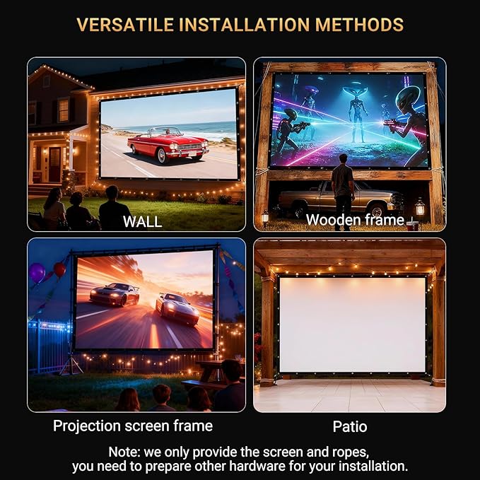 250 Inch Extra Large Projector Screen | Cinema-Grade Huge Movie Screen - Image 5