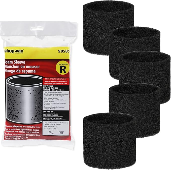 Shop-Vac 90585 Foam Sleeve Filter Replacements by Shop-Vac