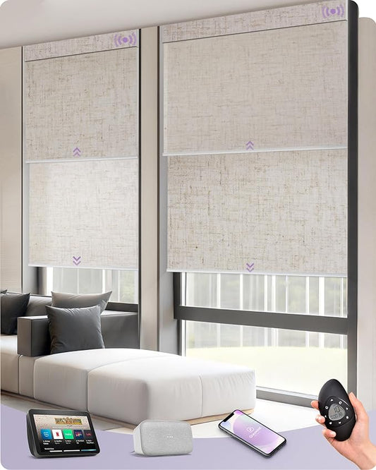 Graywind Motorized Dual Shades for Windows Smart Double Blinds Blackout and by Graywindbeyondshading