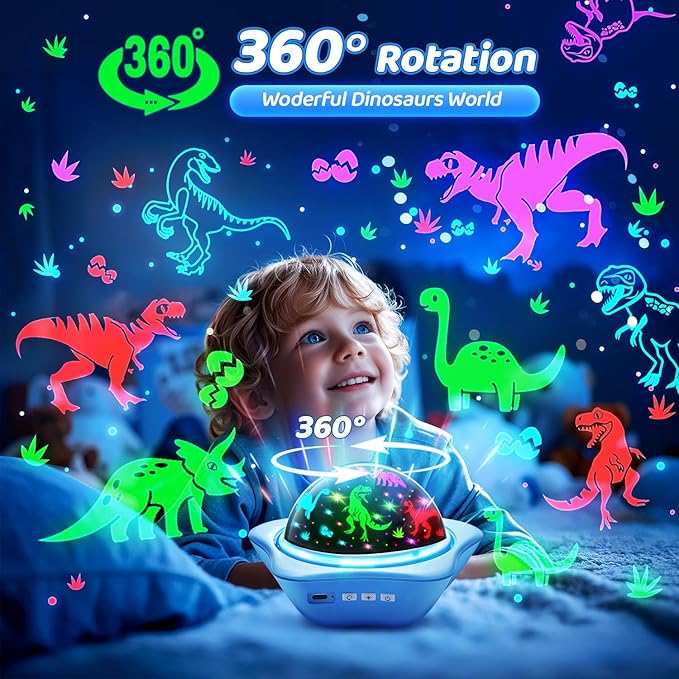 One Fire Night Light for Kids Gifts, 6 Films+78 Lighting Modes Ceiling Star - Image 5