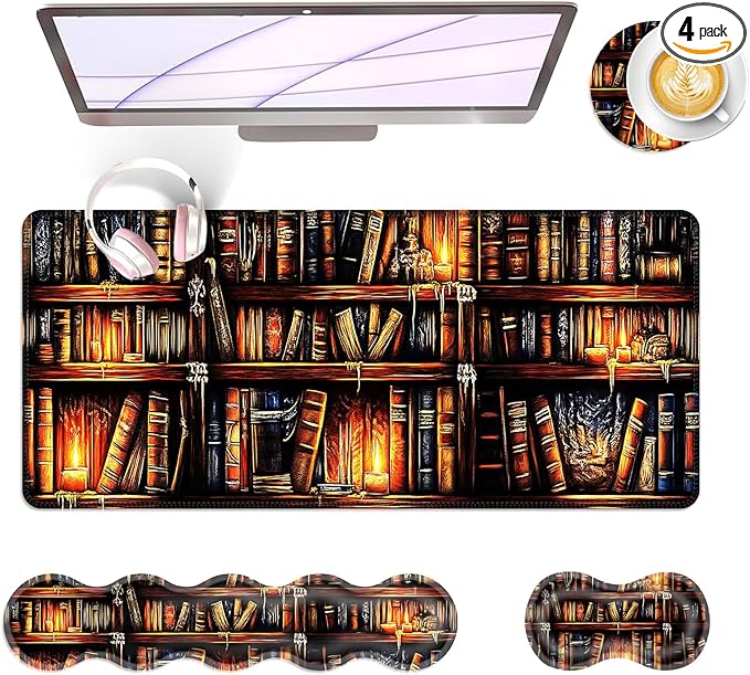 BFUKVOU Large Keyboard Mouse Pad Set, Extended Mouse Pad+Keyboard Wrist Rest by Unknown
