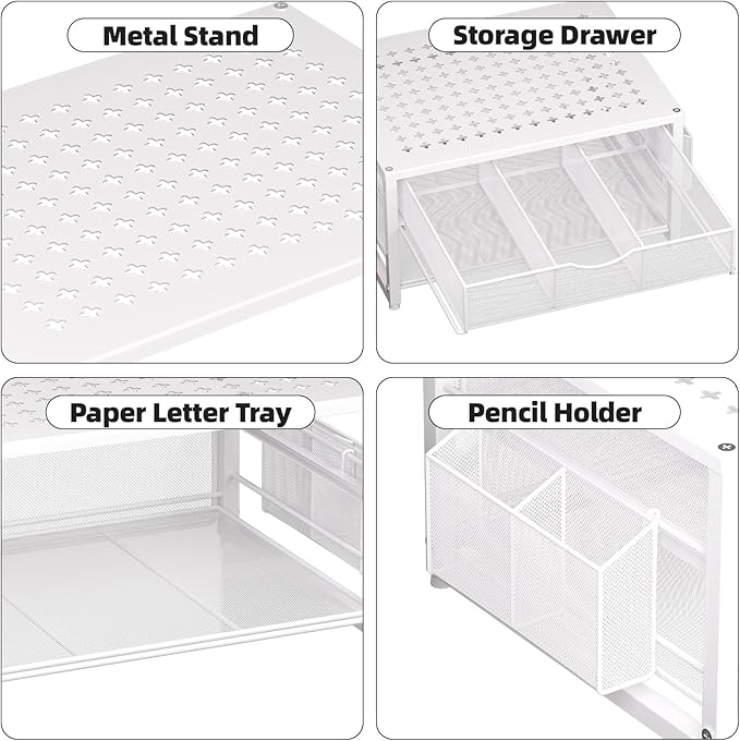 Marbrasse Metal Printer Stand for Desk - Image 3