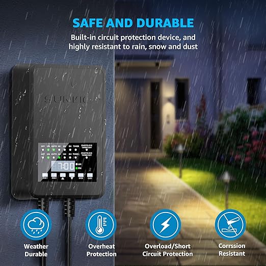SUNVIE 200W Low Voltage Landscape Transformer - Image 6