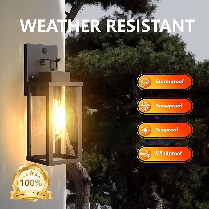 Kainozoic Motion Sensor Dawn to Dusk Outdoor Sensor Light Fixture Anti-Rust - Image 3