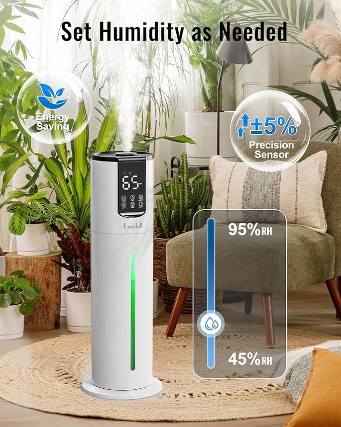 Lacidoll 8L Humidifiers for bedroom, Humidifiers large room up to 500 sq ft - Image 4