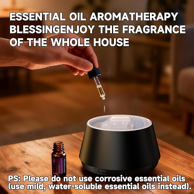 Essential Oil Diffuser, 7 Colors Flame Effect Aroma Humidifier - Image 4