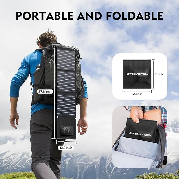 30W Solar Charger, Solar Panel USB - Image 2