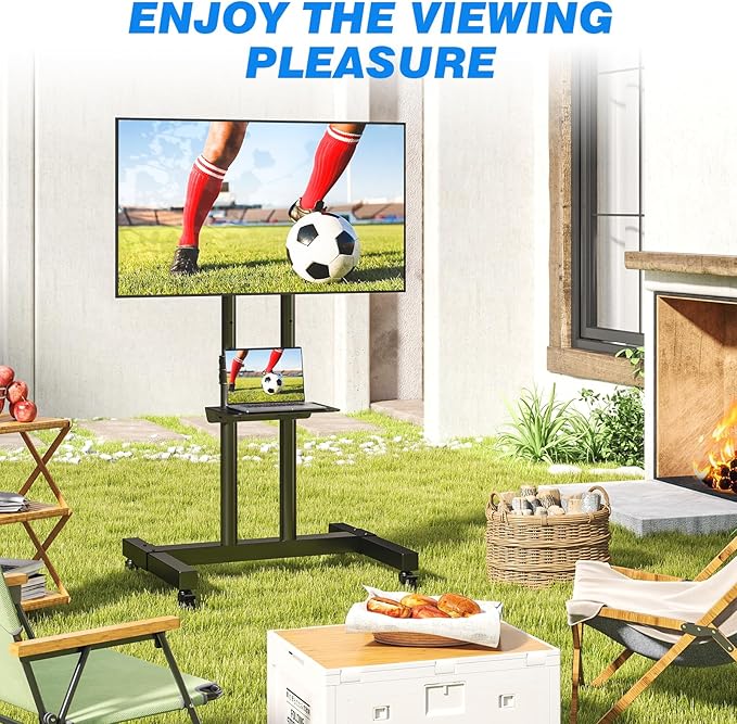 Rfiver Mobile TV Cart Rolling TV Stand - Image 9