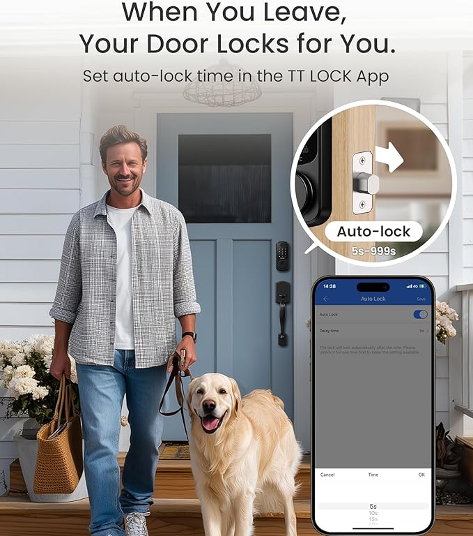 DESLOC Smart Lock B200 WiFi Version, Fingerprint Keyless Entry Door Lock - Image 7
