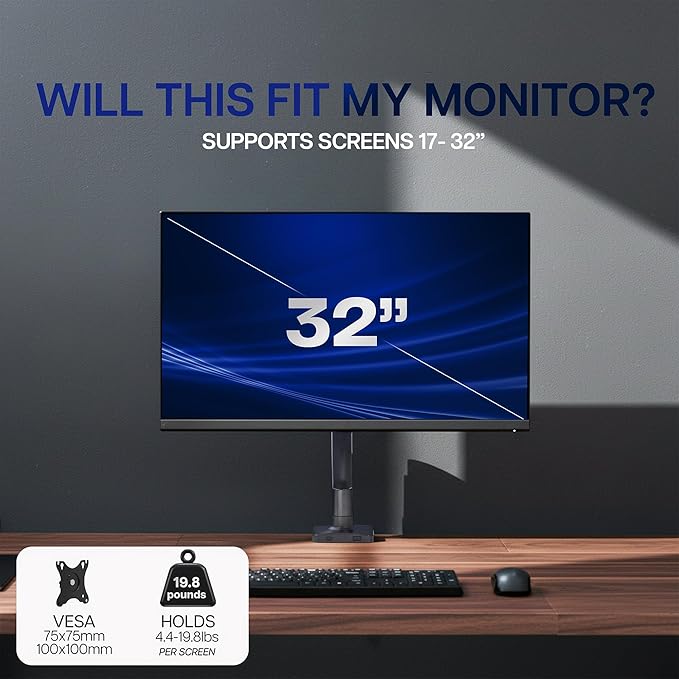 VIVO Single 17 to 32 inch Monitor Height Adjustable Counterbalance Mechanical - Image 6