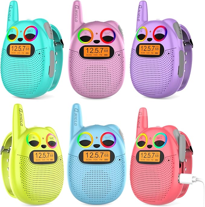Qniglo Walkie Talkies for Kids Rechargeable, 3-14 Year Old Girls, Boys Gifts by QNIGLO