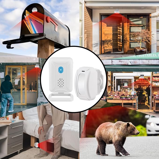 KCMYTONER Wireless Motion Sensor Door Chime, Entry Alert Chime - Image 7