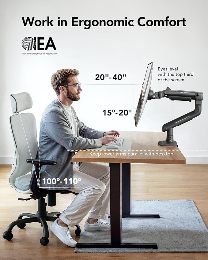 HUANUO TitanLift Heavy Duty Monitor Arm - Image 2