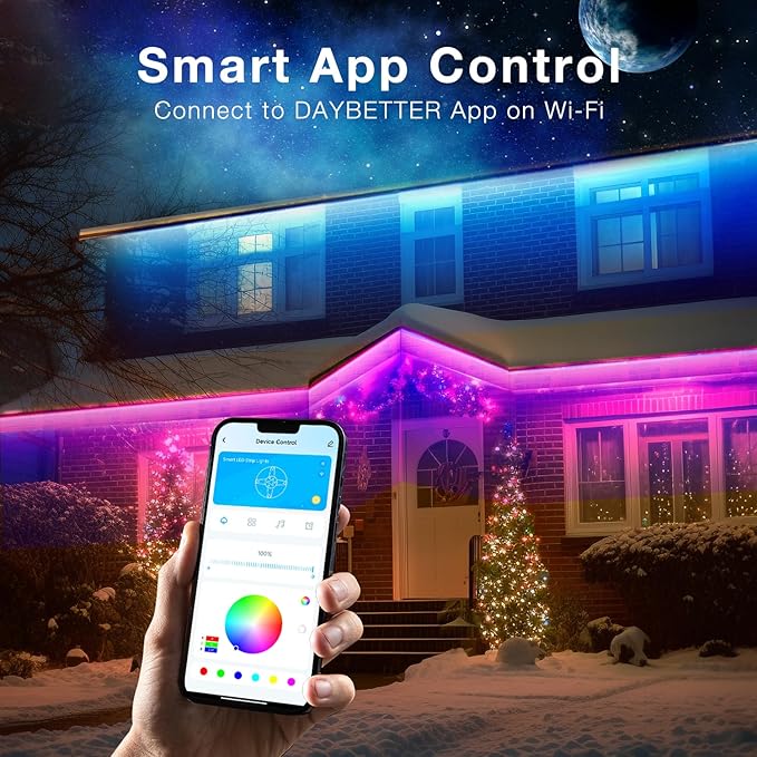 DAYBETTER IP65 Waterproof Led Strip Lights, Smart WiFi LED Lights Work - Image 5
