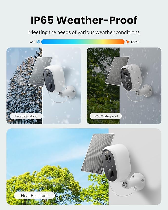 Aurumbach Solar Security Camera Outdoor Wireless 2 Pack, 2K Color Night Vision - Image 8