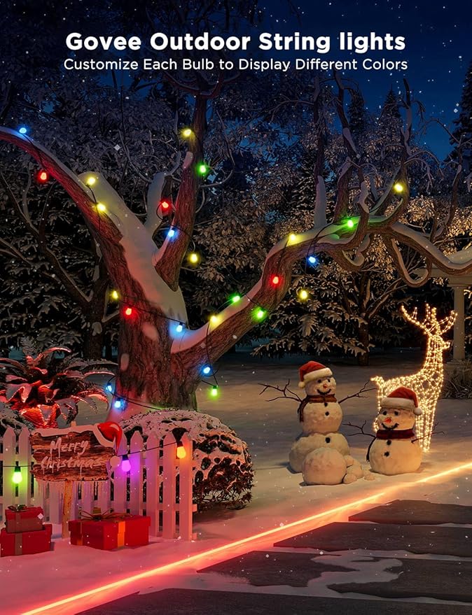 Govee Smart Outdoor String Lights H7015, 48ft RGBIC Outdoor Lights - Image 2