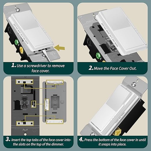 TOPGREENER Dimmer Light Switch, LED Slide Dimmer Switch, - Image 7