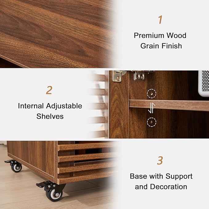LEVNARY 5-Tier AV Media Cabinet - Image 5
