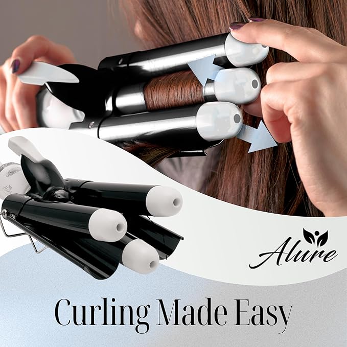 Alure Three Barrel Curling Iron Wand Hair Waver - Image 5