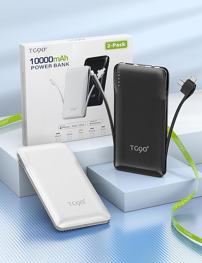 TG90° 2 Pack 10000mAh Slim Portable Charger - Image 9