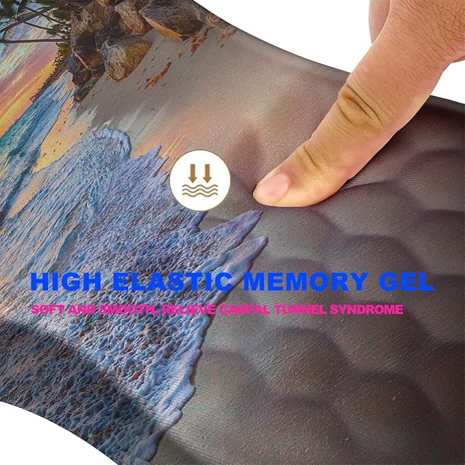 KUOSGM Mouse Pad Wrist Support, Ergonomic Mouse Pad - Image 3