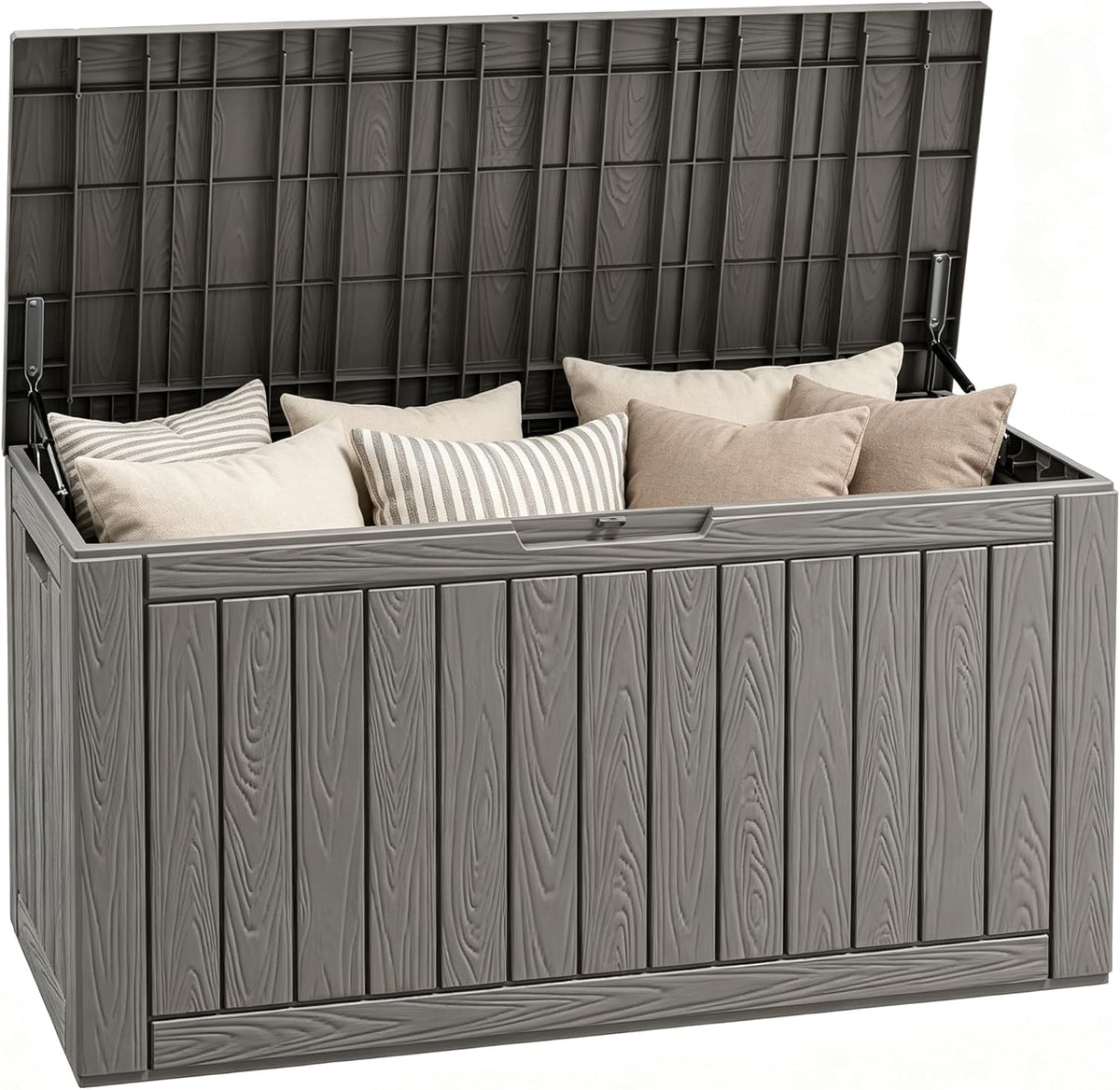 fancyango 100 gallon waterproof deck box, resin outdoor, main product view