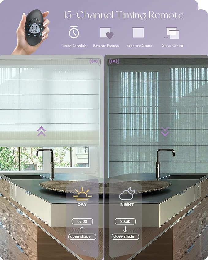Graywind Smart Natural Roman Shades Compatible - Image 5