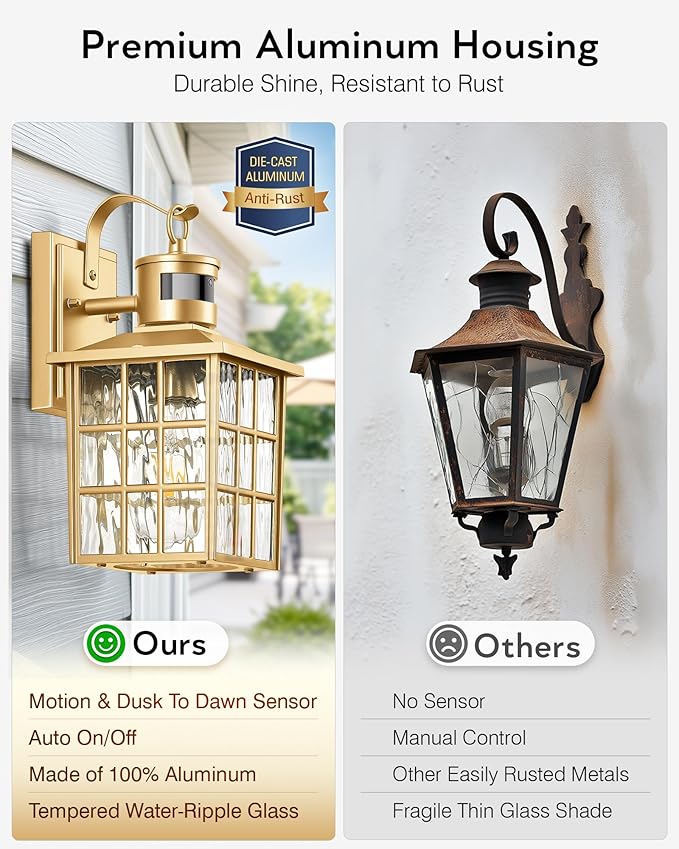 VIANIS Porch Lights Outdoor, Modern Outside Motion Sensor Lights - Image 7