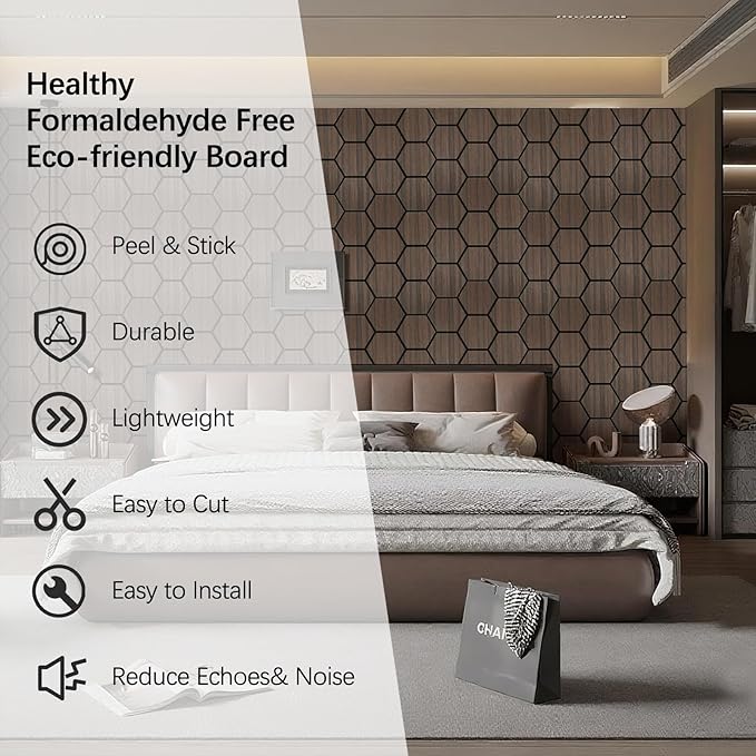Hexagon Acoustic Wall Panels, Self-Adhesive Sound Absorbing Wall Panel by ARMURO - Image 4