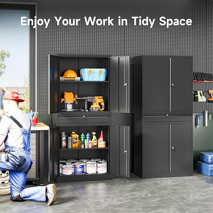 SISESOL Metal Garage Storage Cabinet - Image 4