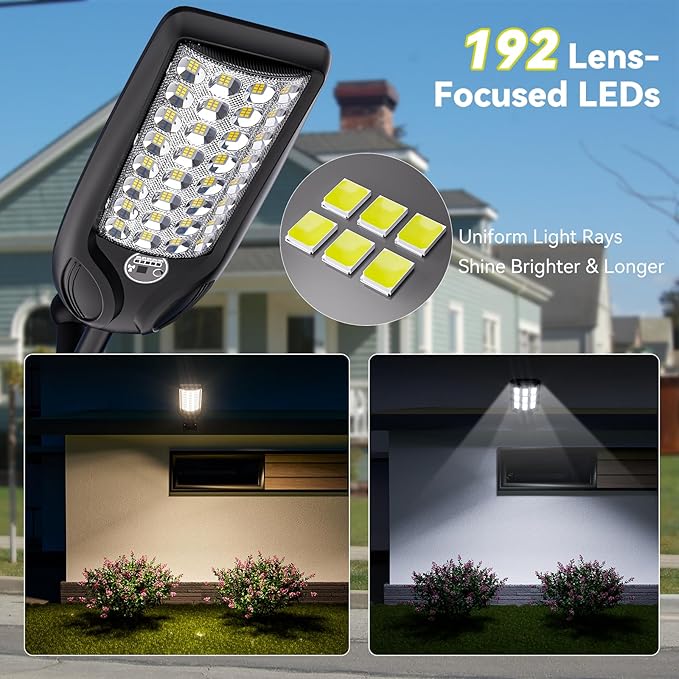 MMKT Solar Lights Outdoor, 8000W 3 Color Solar Street Lights, Commercial Solar - Image 3
