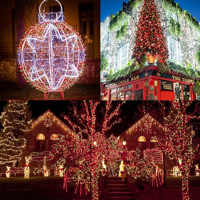 HOME LIGHTING 66ft Christmas Decorative Mini Lights, 200 LED Green Wire Fairy - Image 7